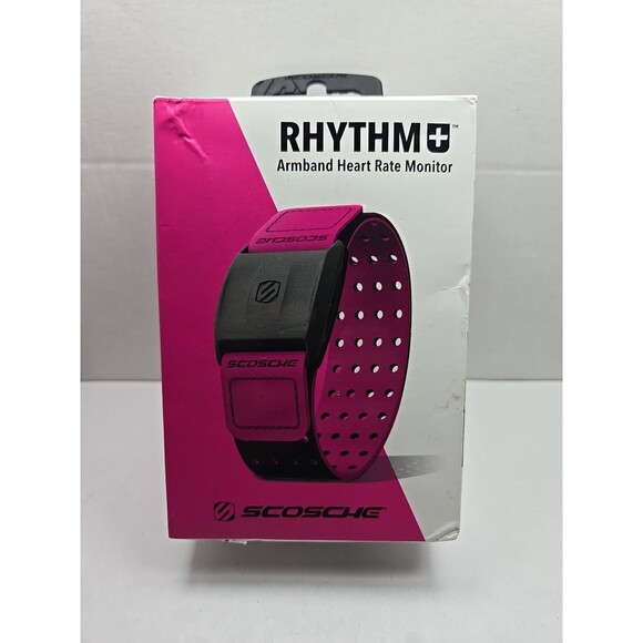 Scosche Rhythm+ Plus Armband Heart Rate Monitor Bluetooth ANT+ Calories Pink - Picture 1 of 13